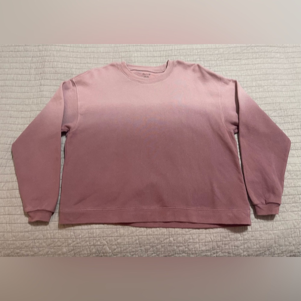 Madewell Dip-Dye (Re)sourced Cotton Swing Sweatshirt in Classic Lilac Size XS